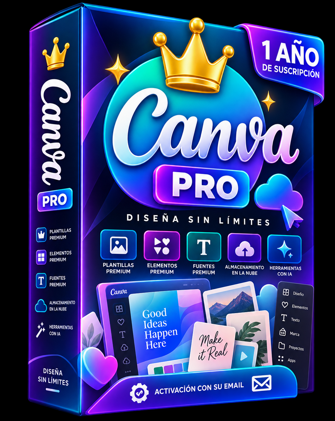 Caja digital de Canva Pro por un año